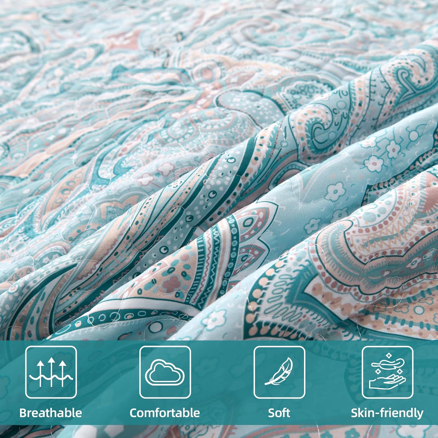 V745-MAC080435Q13U-190956-06 Distinctive Quilted Coverlet and Pillowcases Set: Make a Bold Statement - Queen size - Image 7