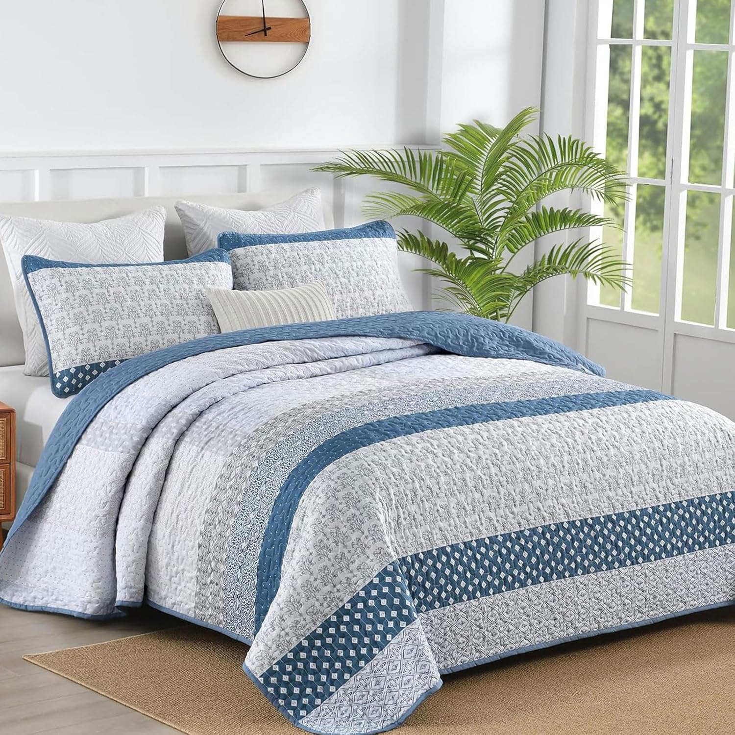 V745-MAC080481Q13U-190868-01 Dazzling Quilted bedspread and pillowcovers set: Add Sparkle to Your Space - Queen size - Image 2