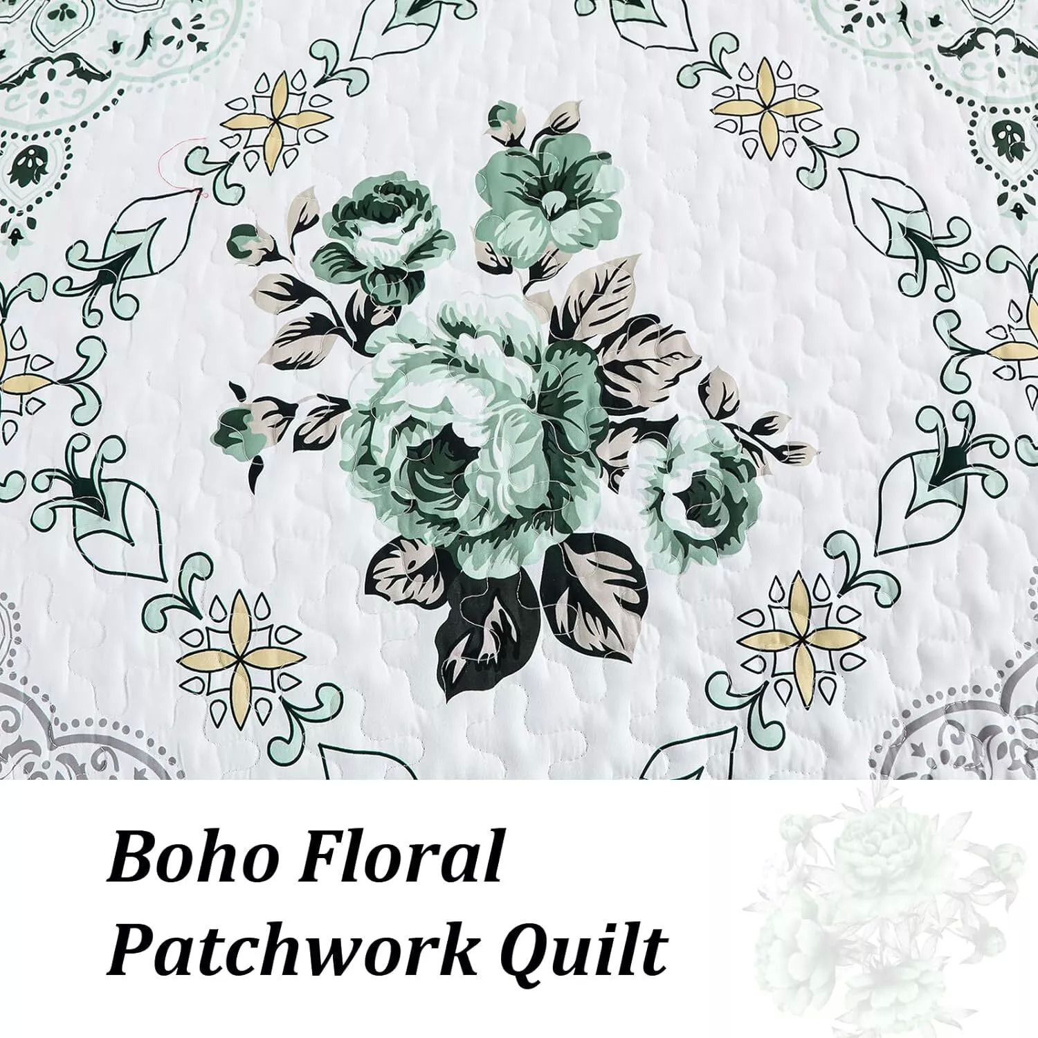 V745-MAC080521Q13U-190926-03 Exquisite Quilted Bedspread and Pillowcases Set: A Touch of Elegance for Your Space - Queen size - Image 4