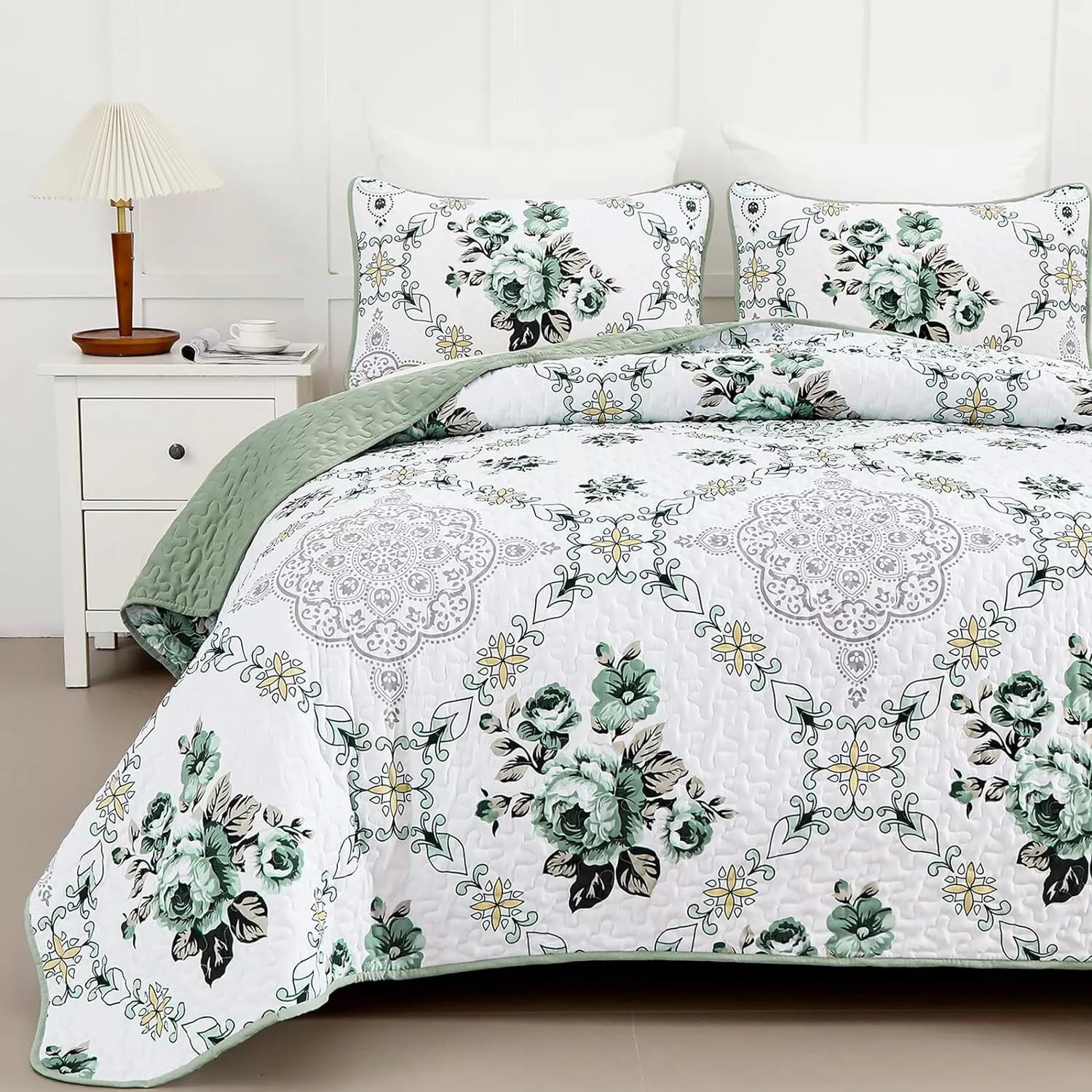 V745-MAC080521Q13U-190926-06 Exquisite Quilted Bedspread and Pillowcases Set: A Touch of Elegance for Your Space - Queen size - Image 7