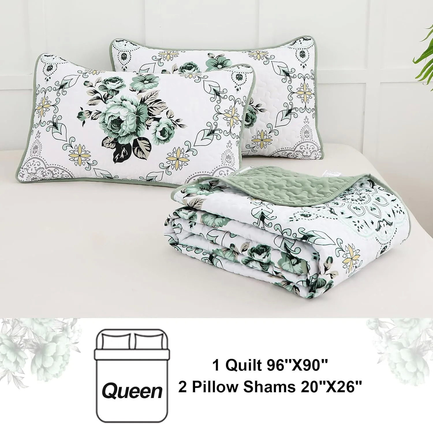 V745-MAC080521Q13U-190926-07 Exquisite Quilted Bedspread and Pillowcases Set: A Touch of Elegance for Your Space - Queen size - Image 8