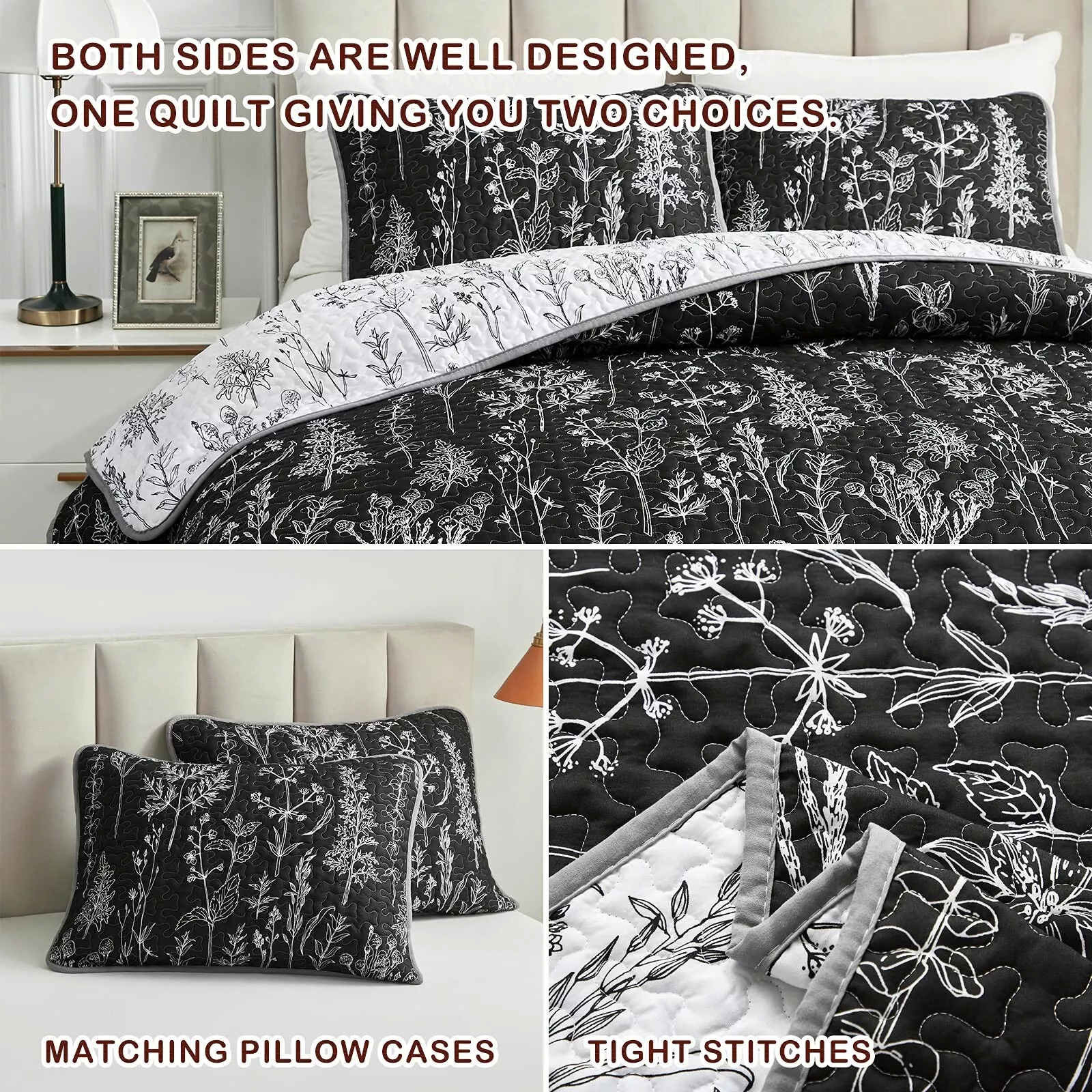 V745-MAC090241Q13U-190950-02 Cultured Quilted Coverlet and Pillowcases Set: Style Meets Functionality - Queen size - Image 3