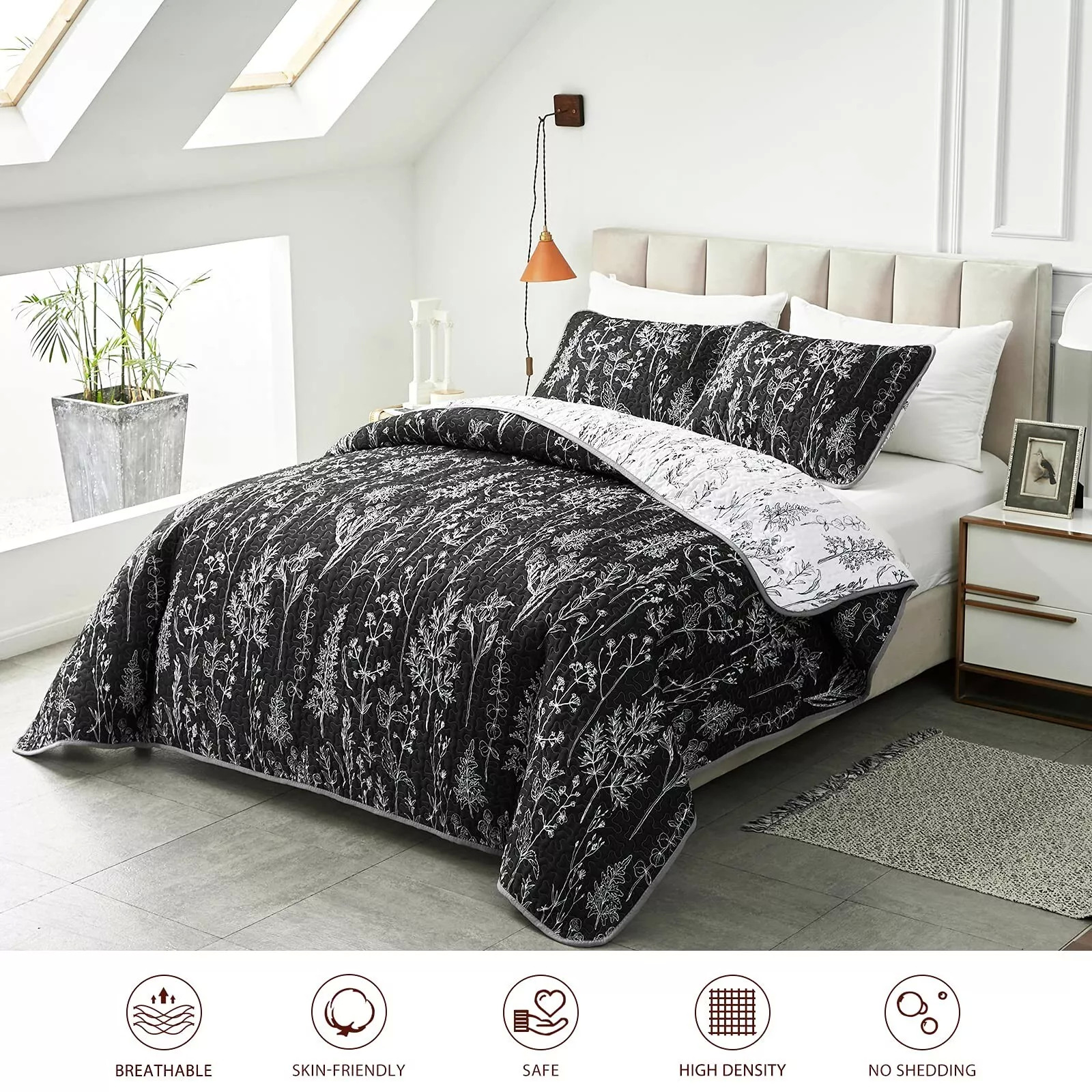 V745-MAC090241Q13U-190950-05 Cultured Quilted Coverlet and Pillowcases Set: Style Meets Functionality - Queen size - Image 6
