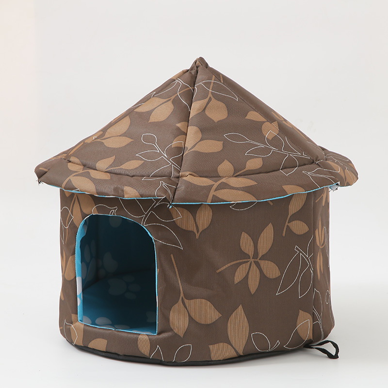 V888-ELOSUNG10205-204406-00 Outdoor Waterproof Cat House - Insulated, Weatherproof, Warm Shelter for Cats, Ideal for Winter Protection,Size: L 45*41cm - Image 1