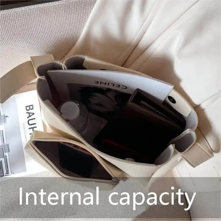 V888-ELOSUNG11746-209867-03 Coffe 2-Piece Women's Bucket Bag Set - Vintage Large Capacity Shoulder Tote & Crossbody Bag (Commuter Style) - Image 4