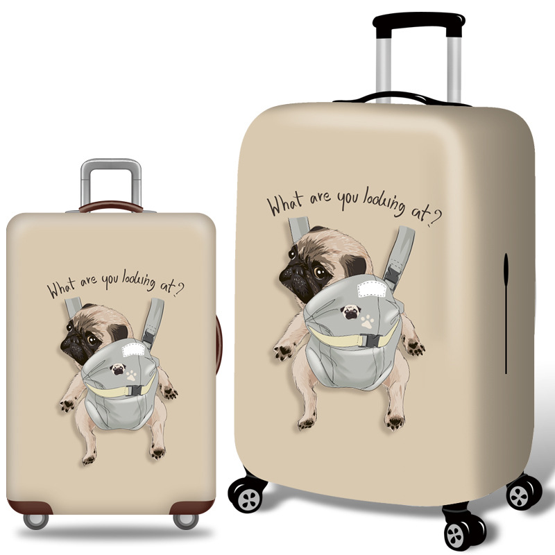 V888-ELOSUNG12387-211944-00 S 18-20 Inch Elastic Luggage Cover with Zipper, Travel Suitcase Protector, Scratch Resistant Luggage Cover - Image 1