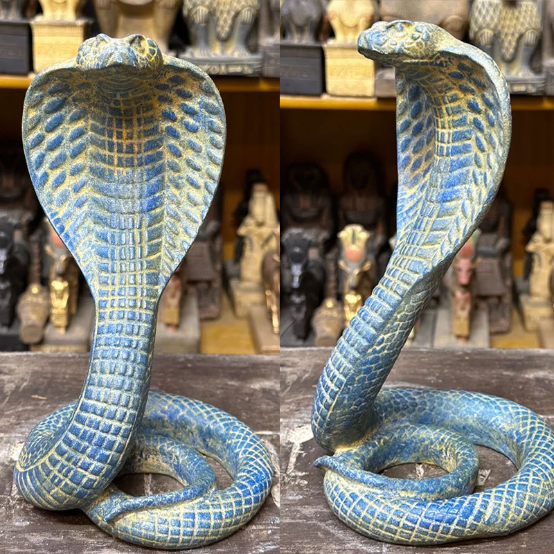 V888-ELOSUNG12445-211726-04 Black Decorative Resin Cobra Statue - Unique Animal Figurine for Home Decor & Creative Gifts - Image 5