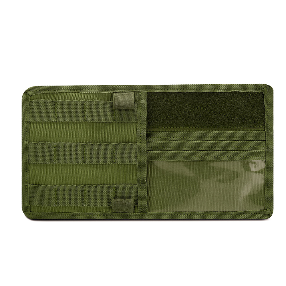 V888-ELOSUNG12572-212409-00 Green Car Sun Visor Organizer - Tactical Molle Storage Panel with Multi-Pocket Design - Image 1
