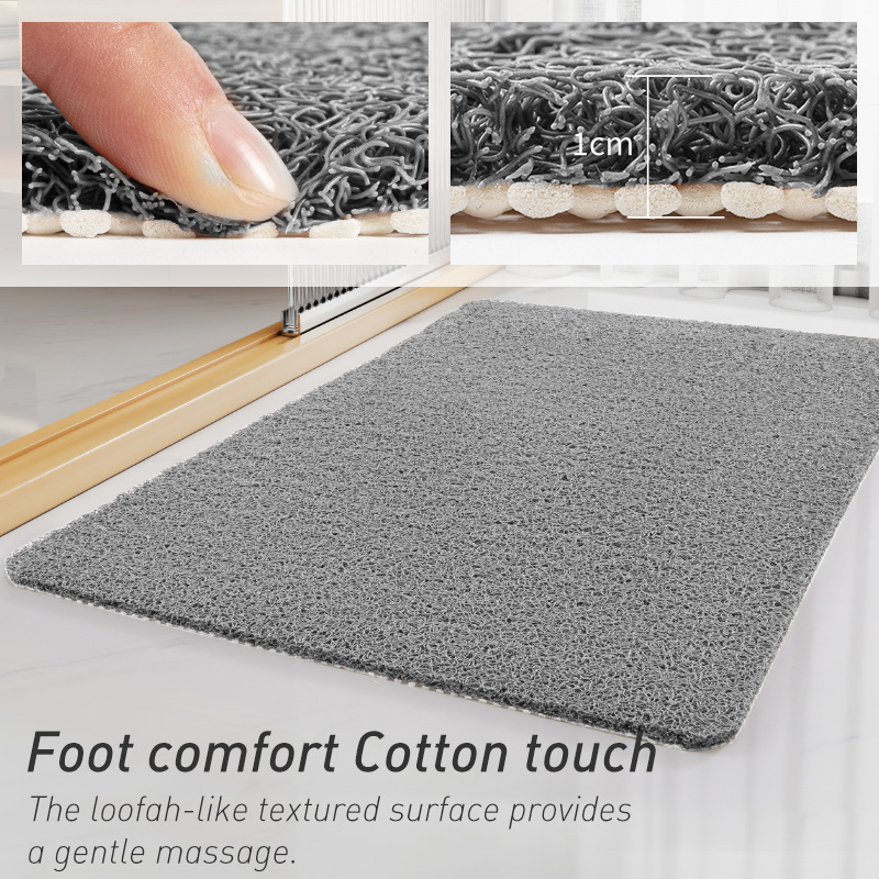 V888-ELOSUNG15209-212500-03 Brown Non-Slip Loofah-Style Bathroom Mat - Quick-Dry and Soft 44*75cm - Image 4