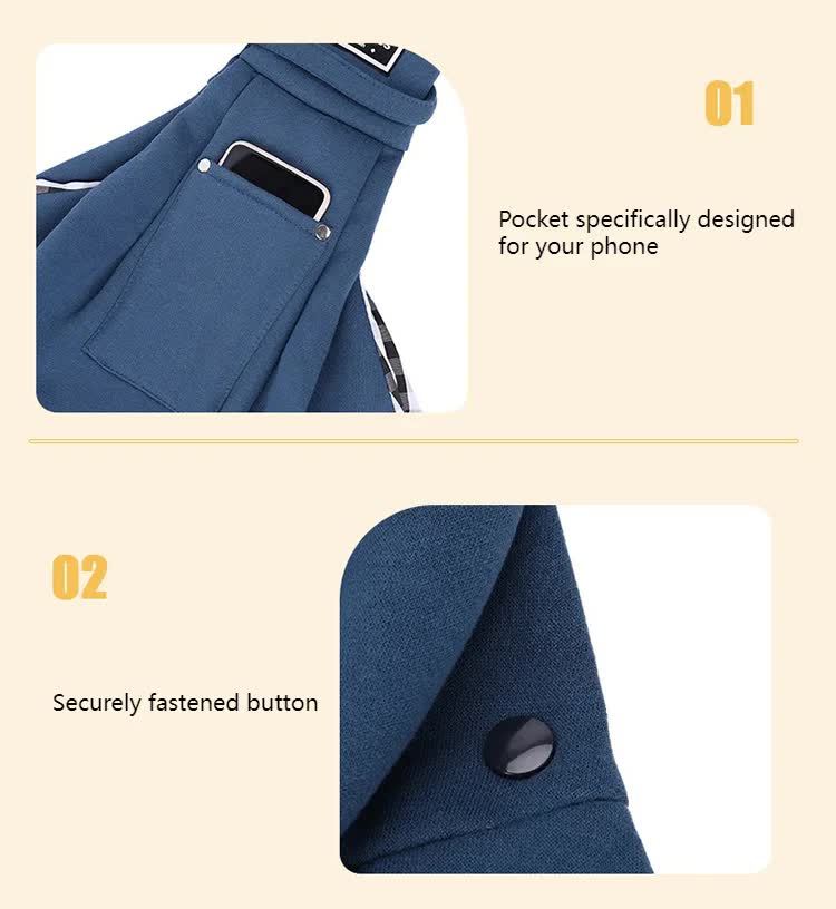 V888-ELOSUNG16070-214353-02 Brown Pet Sling Carrier Bag - Comfortable and Hands-Free Design - Image 2