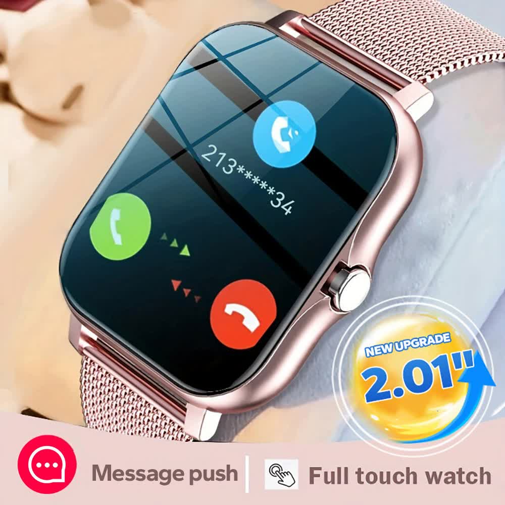 V888-ELOSUNG16123-215299-01 Gold Smart Fitness Watch with Large Display - 24 Sport Modes, Heart Rate Monitor & More - Image 2