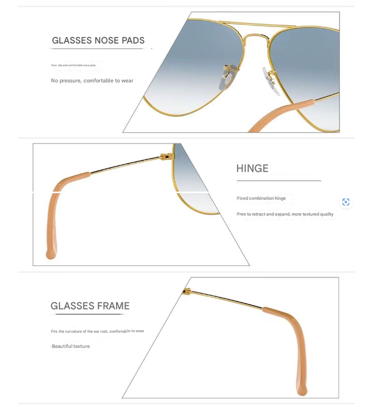 V888-ELOSUNG16151-215364-02 Silver Classic Aviator Sunglasses - UV400 Protection with Metal Frame - Image 3