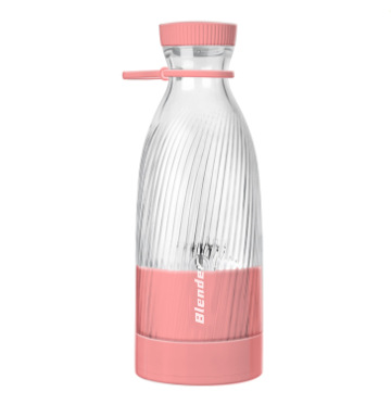 V888-ELOSUNG17303-215623-00 Pink Portable Rechargeable Blender Bottle, 500ml, USB Charging, 1200mAh, with 304 Stainless Steel Blade - For Smoothies and Juices On-The-Go - Image 1