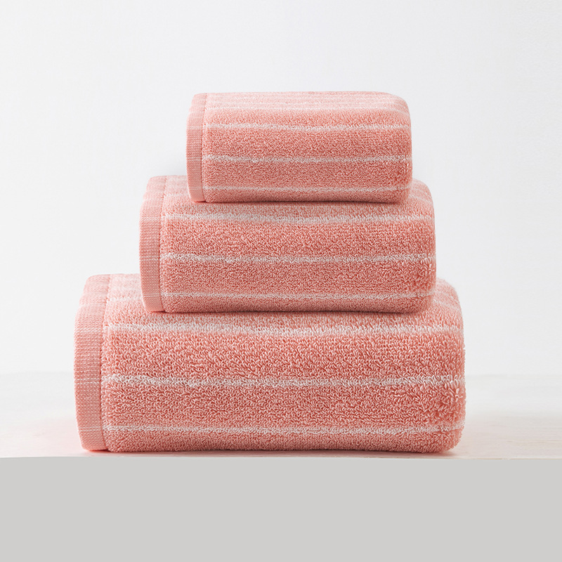 V888-ELOSUNG17818-224264-00 Pink Soft and Absorbent Cotton Towel Set | 3-Piece Luxury Bath Towels - Ideal for Adults, Face & Bath Towels - Image 1