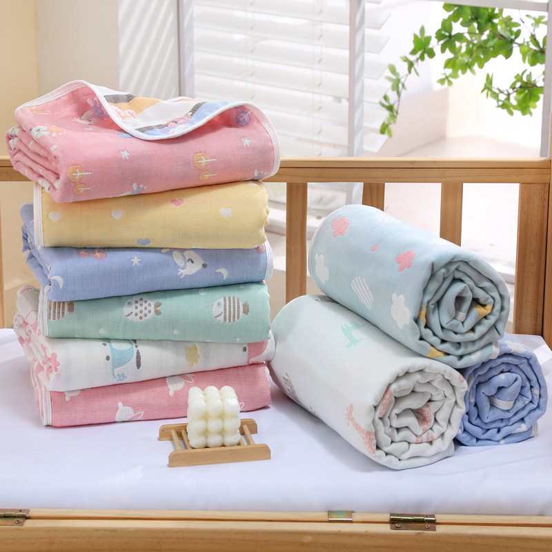 V888-ELOSUNG18005-223284-02 Giraffe, 6-Layer Muslin Baby Blanket - Soft Cotton Bedding for Infants and Toddlers, 110x110 cm, - Image 3