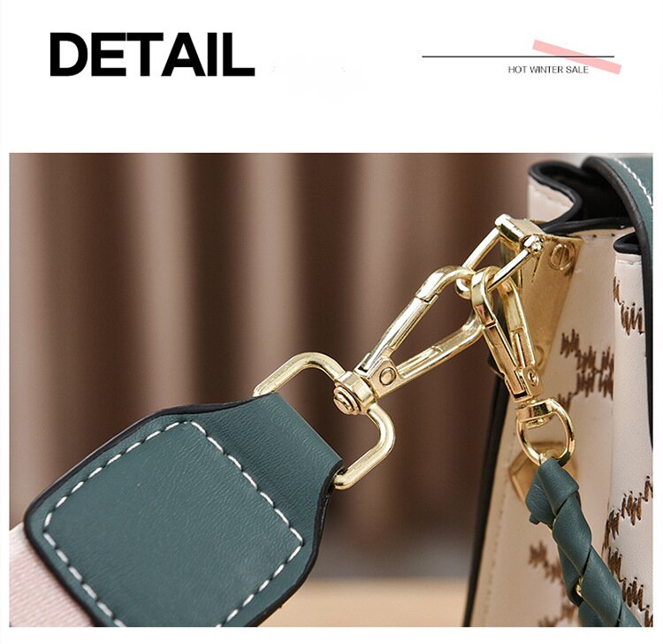 V888-ELOSUNG18229-202505131808-02 Brown Stylish Korean Minimalist Crossbody Bag - Elegant Small Square Shoulder Bag with Phone Pocket - Image 3