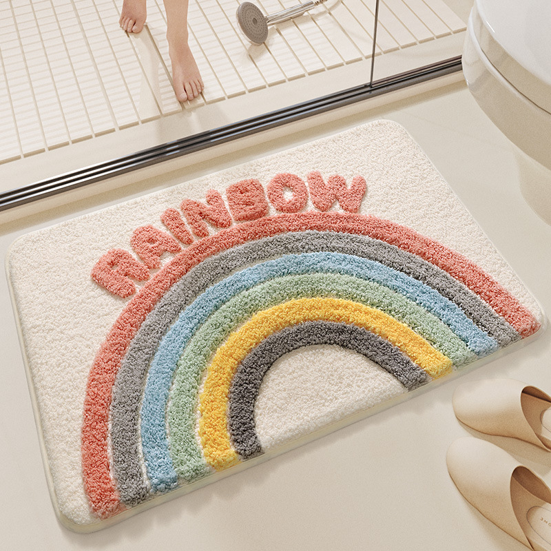 V888-ELOSUNG19361-202502261634-00 Rainbow Bath Mat - Super Absorbent, Non-Slip Bathroom Floor Mat - 40x60cm - Image 1