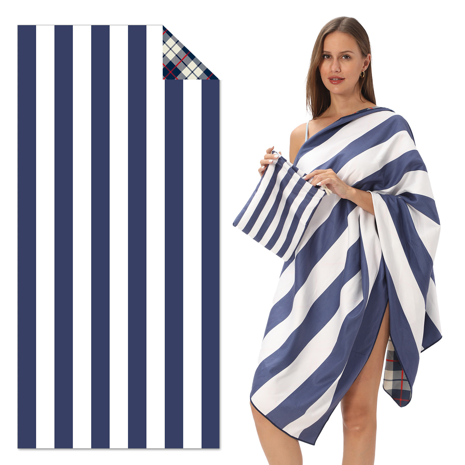 V888-ELOSUNG19525-202503071442-00 TW7 - Double-Sided Printed Beach Towel - Soft Microfiber - 100x180cm - Image 1