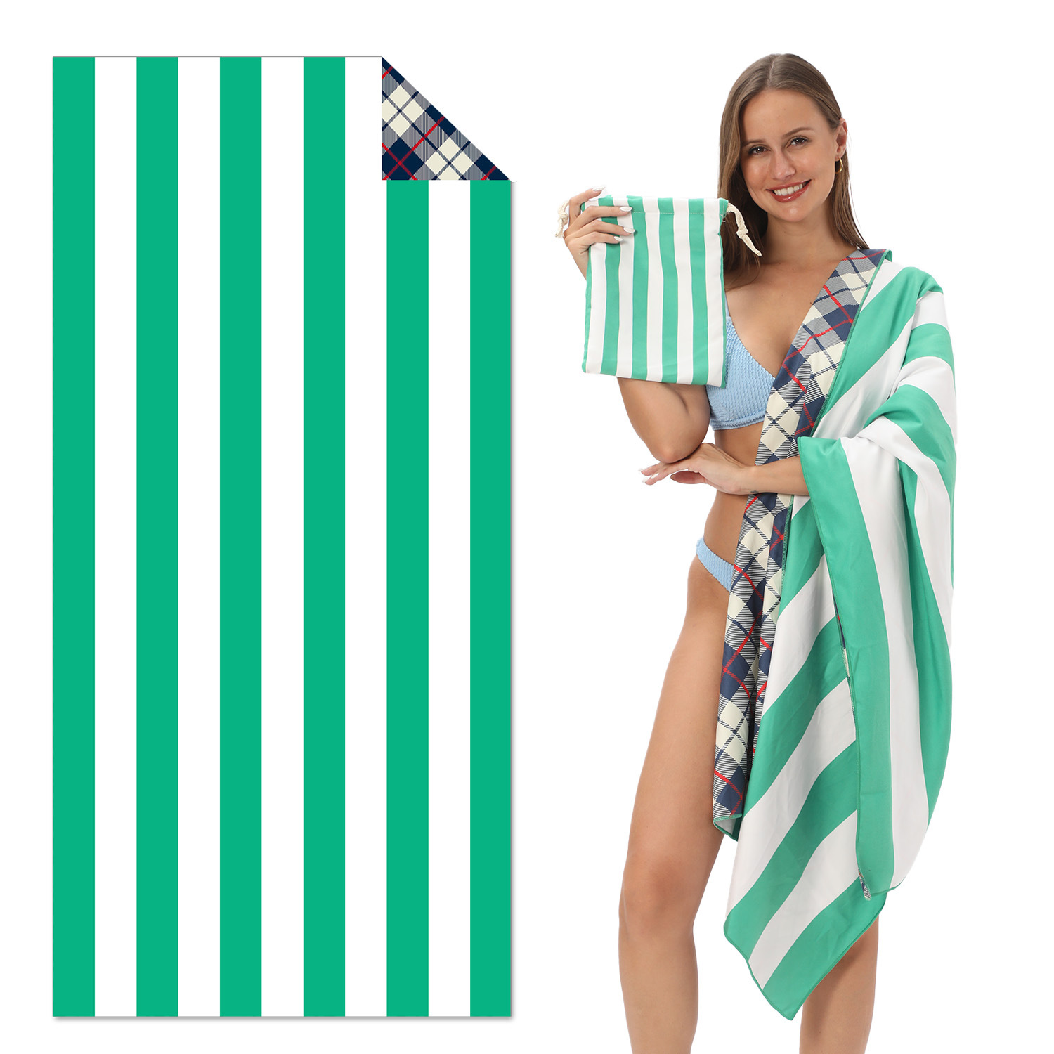 V888-ELOSUNG19537-202503071446-00 TW19 - Double-Sided Printed Beach Towel - Soft Microfiber - 100x180cm - Image 1