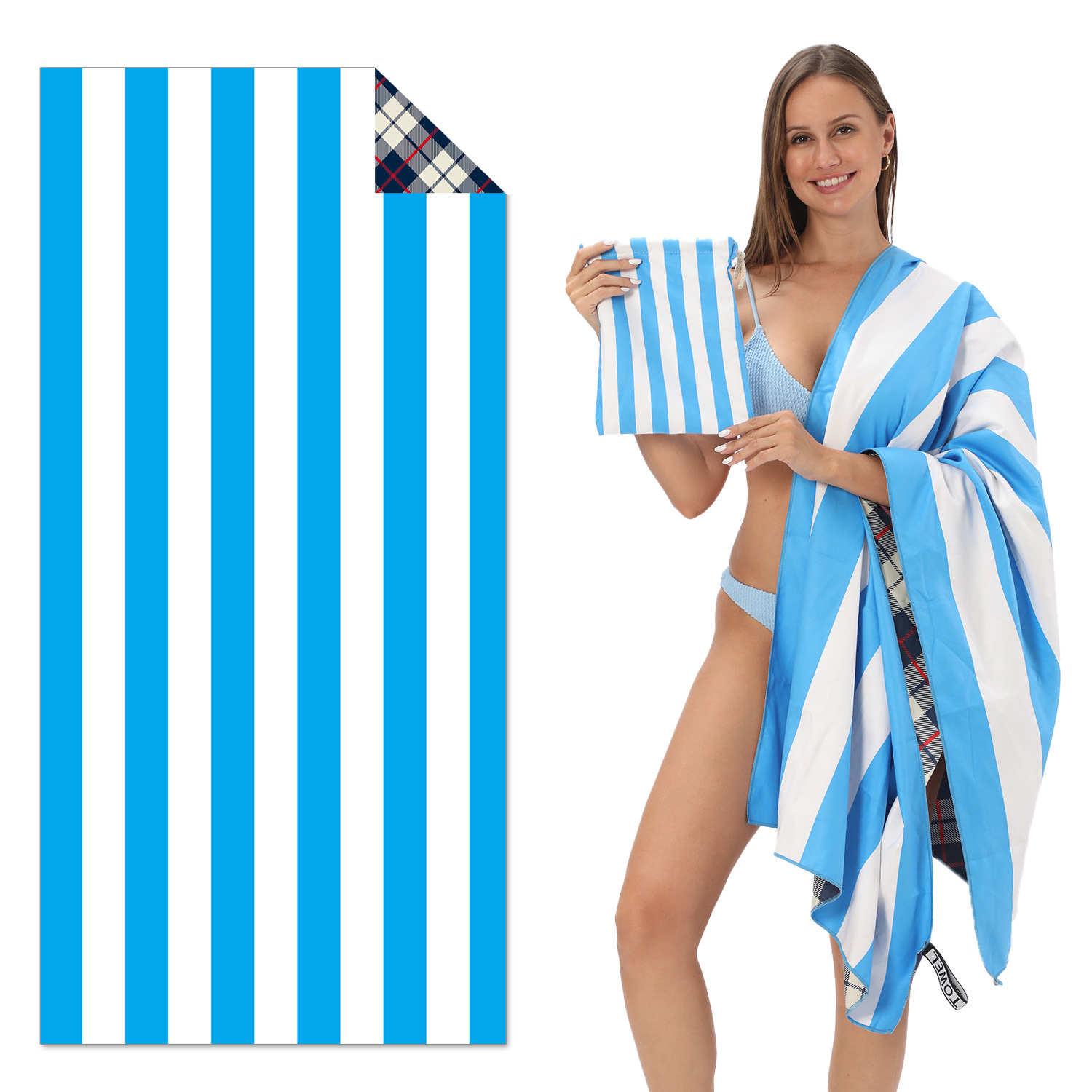 V888-ELOSUNG19538-202503071446-00 TW20 - Double-Sided Printed Beach Towel - Soft Microfiber - 100x180cm - Image 1
