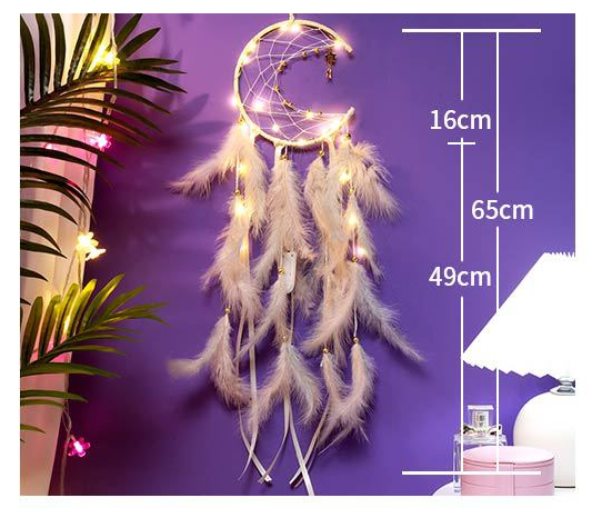 V888-ELOSUNG19910-202503211536-01 Blue 2 PCS Mystic Moon Dreamcatcher Wind Chime Pendant - Elegant Lunar Design with Soothing Tones - Image 2