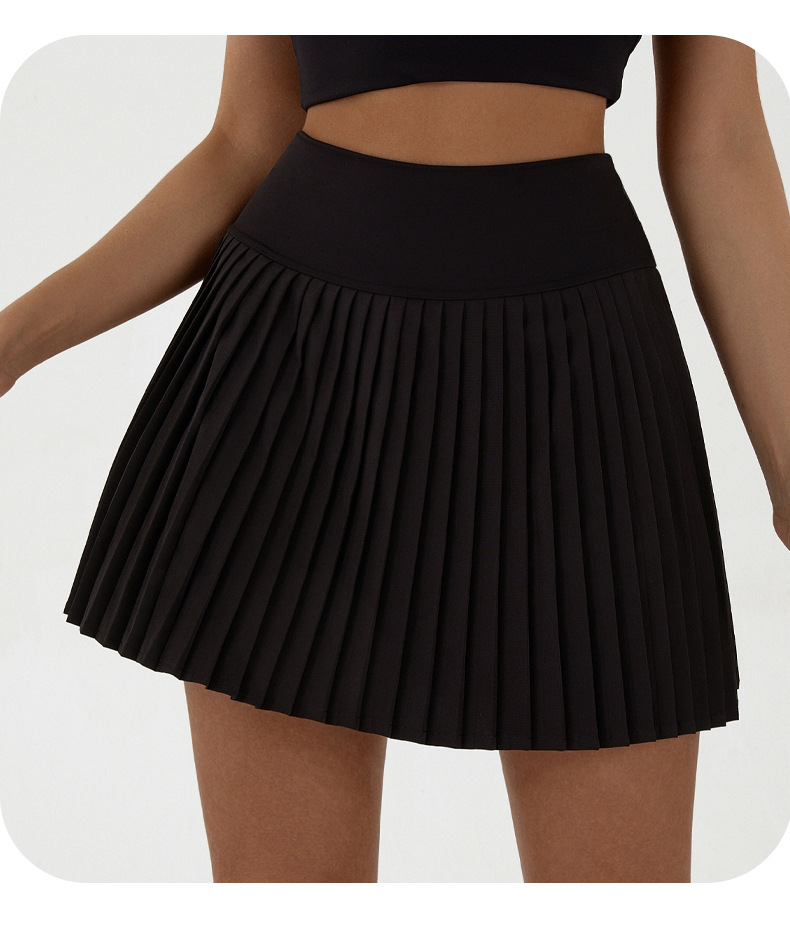 V888-ELOSUNG20050-224494-05 High waist purple pleated skirt | built-in shorts to prevent exposure - suitable for yoga, badminton and golf  Size XL - Image 6
