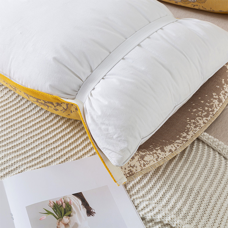 V888-ELOSUNG20695-202502281116-01 Pair of Gray Clover Tied Cotton Gauze Pillow Cover - Secure Fit, Premium Comfort (Insert Not Included) - Image 2