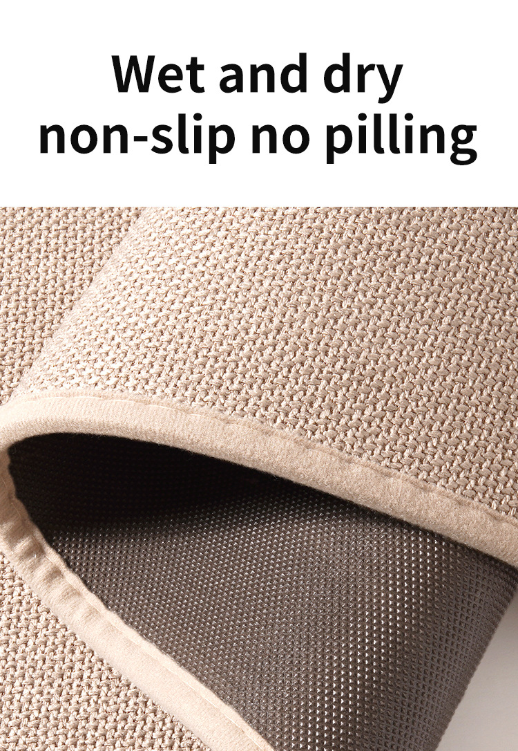 V888-ELOSUNG21401-202502271152-02 Brown Quick Dry Bathroom Rug - Non-Slip PVC Foam, Super Absorbent, 50x80cm - Image 3