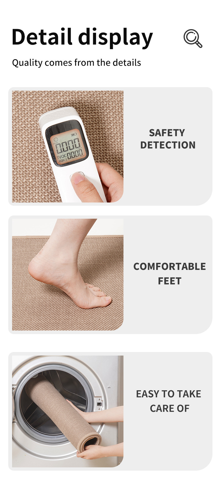 V888-ELOSUNG21401-202502271152-05 Brown Quick Dry Bathroom Rug - Non-Slip PVC Foam, Super Absorbent, 50x80cm - Image 6