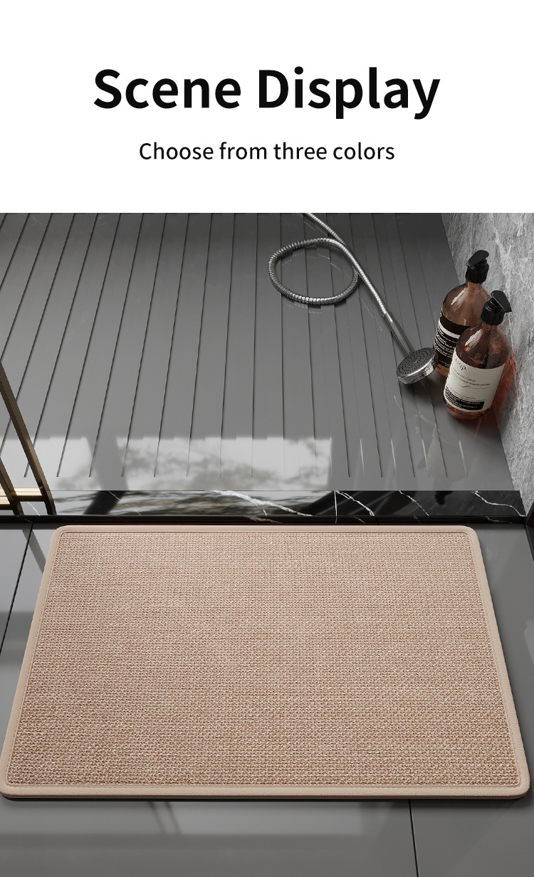 V888-ELOSUNG21401-202502271152-07 Brown Quick Dry Bathroom Rug - Non-Slip PVC Foam, Super Absorbent, 50x80cm - Image 8