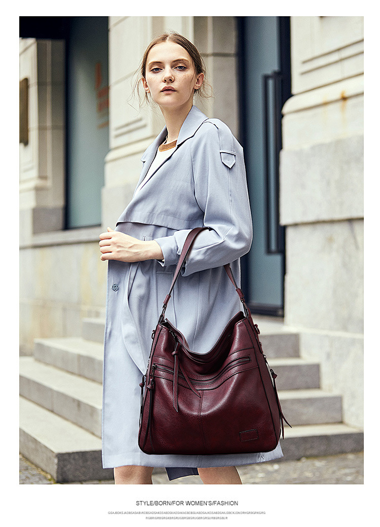 V888-ELOSUNG21417-202502271141-02 Brown Spacious & Stylish  PU Leather Tote Bag -  Versatile Shoulder/Crossbody - Image 3
