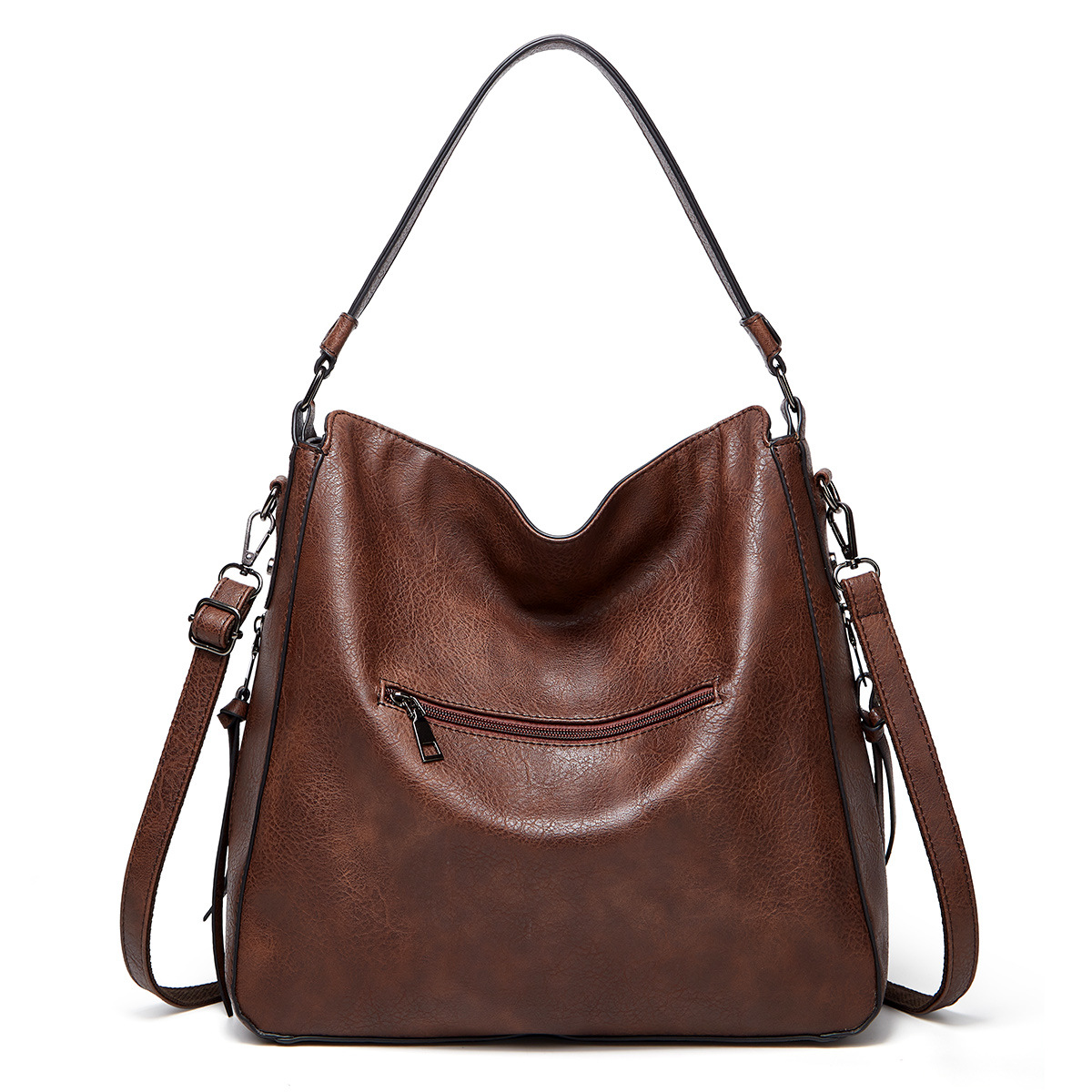 V888-ELOSUNG21417-202502271141-07 Brown Spacious & Stylish  PU Leather Tote Bag -  Versatile Shoulder/Crossbody - Image 8
