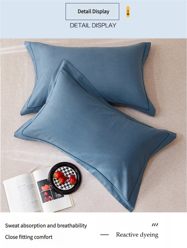 V888-ELOSUNG21445-202502281101-05 Grey Pure Cotton Flannel Pillowcase Set - Soft, Thickened, Solid Color (Pair, 48x74cm) - Image 6