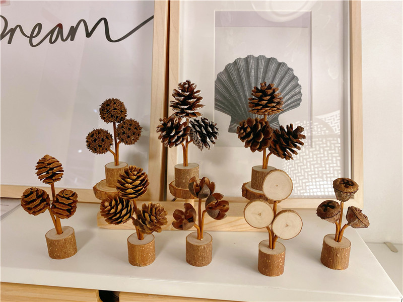 V888-ELOSUNG21550-202503041405-01 Brown Rustic Forest-Style White Frost Pine Cone Ornaments - Elegant 10-12cm Synthetic Resin Craft - Image 2