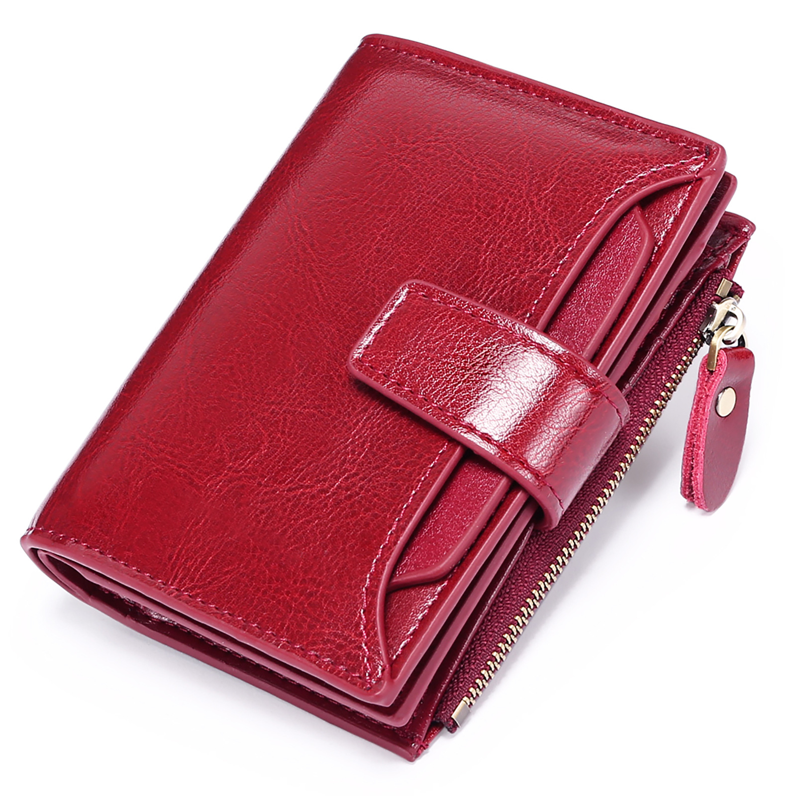 V888-ELOSUNG21962-202503181027-01 Brown Premium Genuine Leather RFID Blocking Women's Wallet - Lightweight, Multi-Functional, and Stylish - Image 2