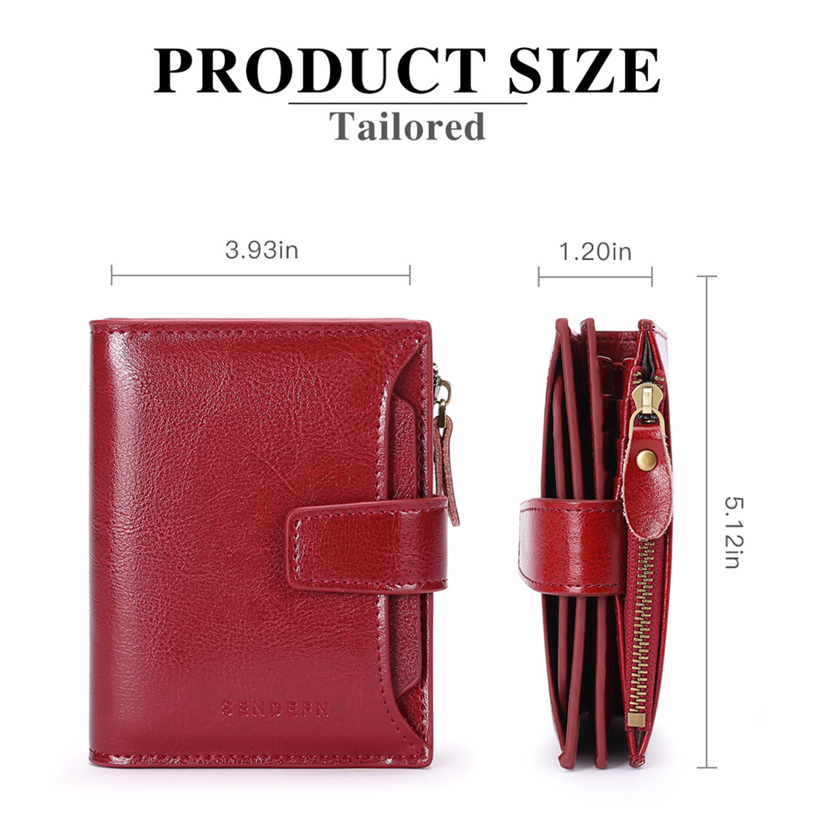 V888-ELOSUNG21962-202503181027-03 Brown Premium Genuine Leather RFID Blocking Women's Wallet - Lightweight, Multi-Functional, and Stylish - Image 4