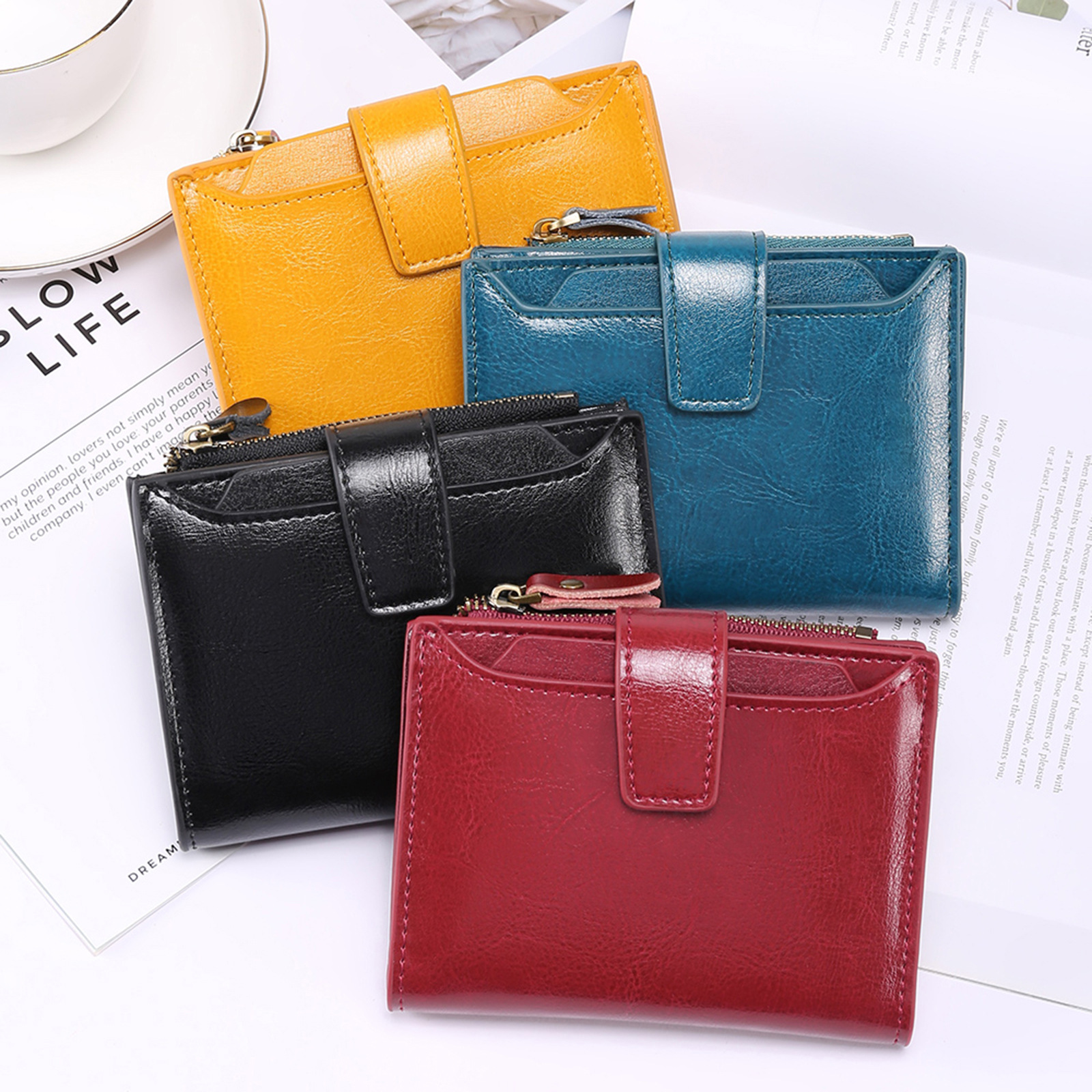 V888-ELOSUNG21962-202503181027-06 Brown Premium Genuine Leather RFID Blocking Women's Wallet - Lightweight, Multi-Functional, and Stylish - Image 7