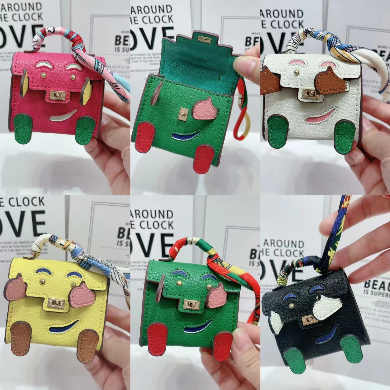 V888-ELOSUNG22114-202503181021-03 Brown Mini Bag Earphone Case - Stylish Keychain Pouch for Headphones - Image 4