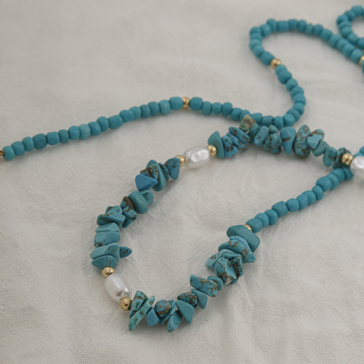 V888-ELOSUNG22138-202503180945-03 Blue 3-Piece Layered Waist Chain Set - Bohemian Style Body Accessories - Image 3