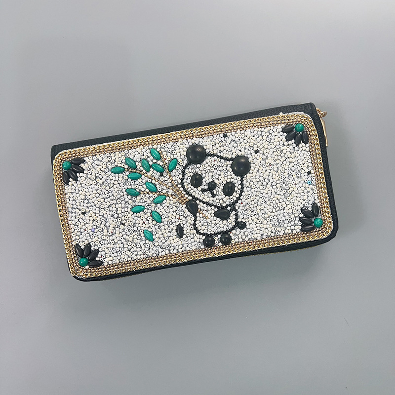 V888-ELOSUNG22399-202503251842-00 White Ethnic Style Beaded Clutch - Handmade Retro Wallet Style 2 - Image 1