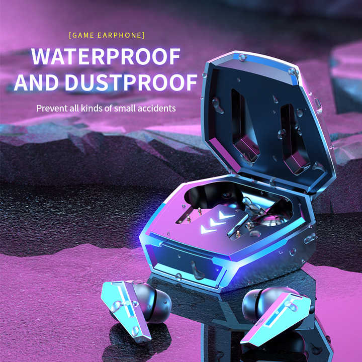 V888-ELOSUNG22612-202503282026-01 White Wireless Gaming Earbuds - Bluetooth 5.2, Low Delay, 3D Stereo - Image 2