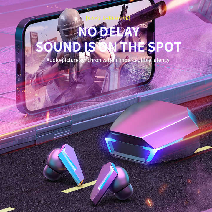 V888-ELOSUNG22612-202503282026-02 White Wireless Gaming Earbuds - Bluetooth 5.2, Low Delay, 3D Stereo - Image 3