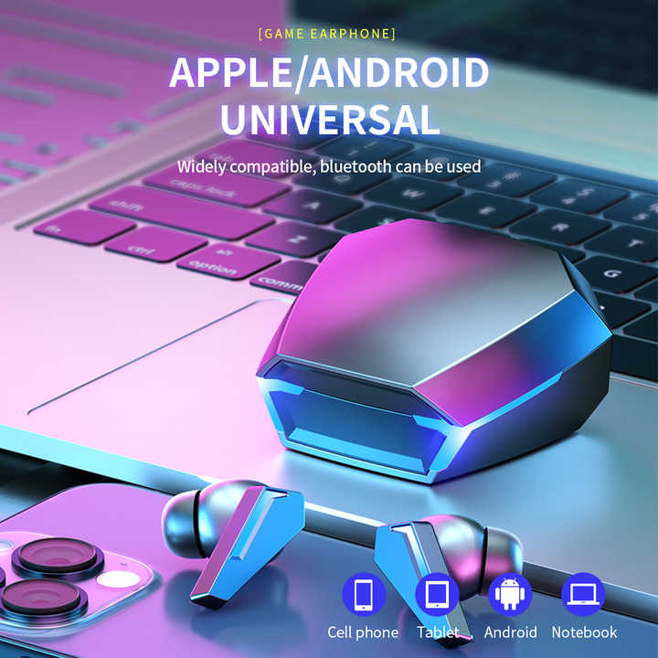 V888-ELOSUNG22612-202503282026-03 White Wireless Gaming Earbuds - Bluetooth 5.2, Low Delay, 3D Stereo - Image 4