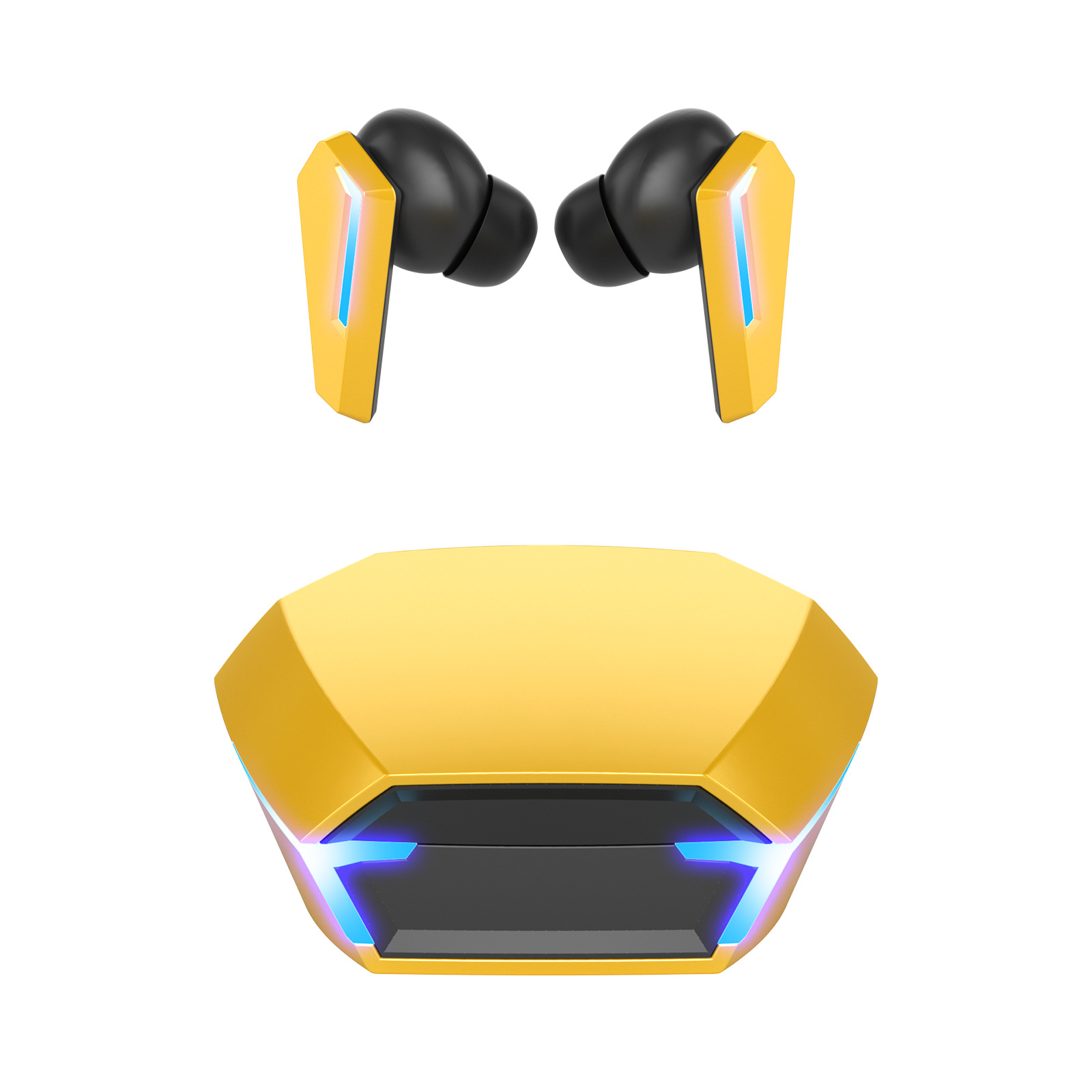 V888-ELOSUNG22614-202503282027-00 Yellow Wireless Gaming Earbuds - Bluetooth 5.2, Low Delay, 3D Stereo - Image 1