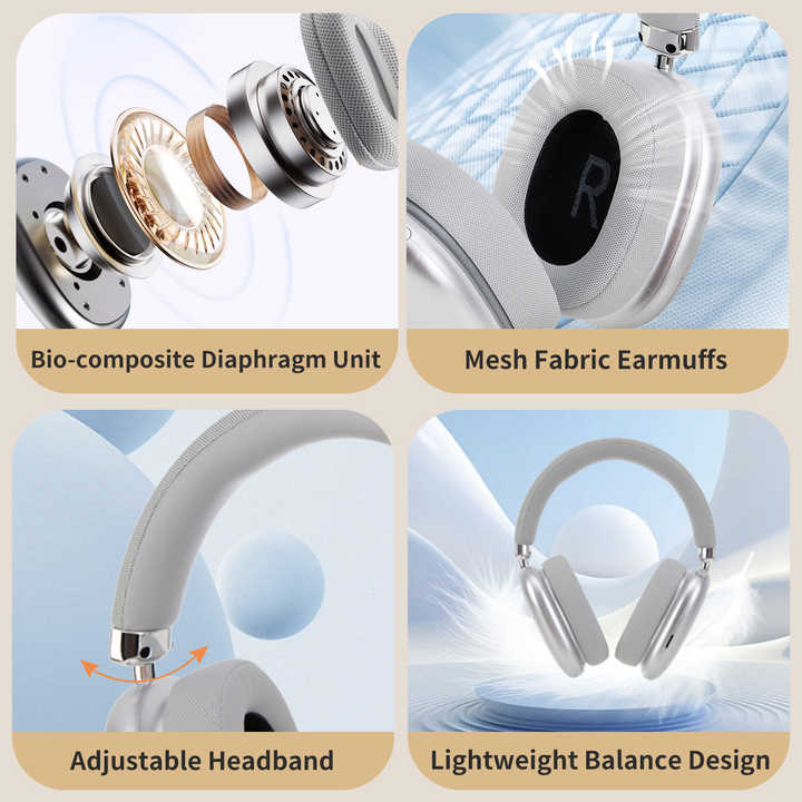 V888-ELOSUNG22622-202503282031-02 Pink Wireless Over-Ear Headphones - Bluetooth 5.3, Knob Control - Image 3