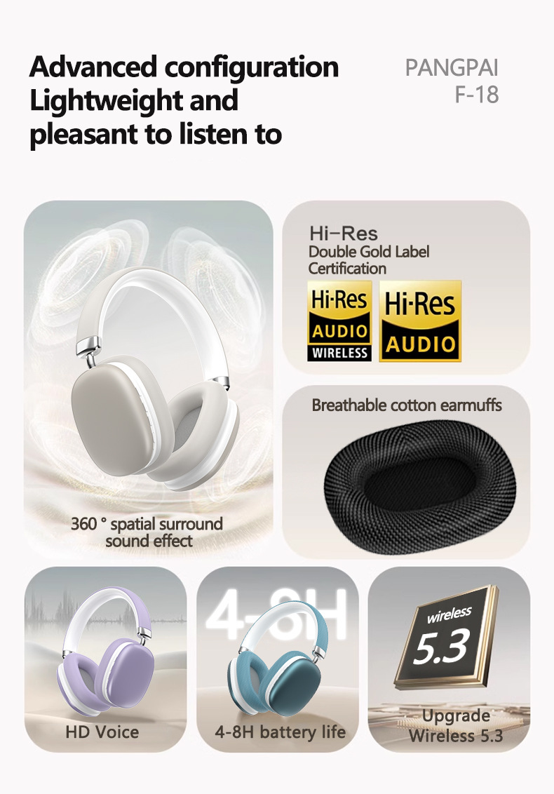 V888-ELOSUNG23013-202503211711-03 Pink Wireless Bluetooth Headphones - Over-Ear, Deep Bass, Foldable, Long Battery Life - Image 4