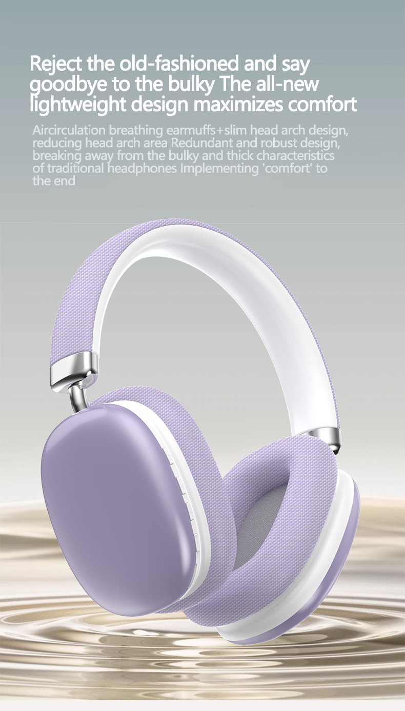 V888-ELOSUNG23013-202503211711-08 Pink Wireless Bluetooth Headphones - Over-Ear, Deep Bass, Foldable, Long Battery Life - Image 9