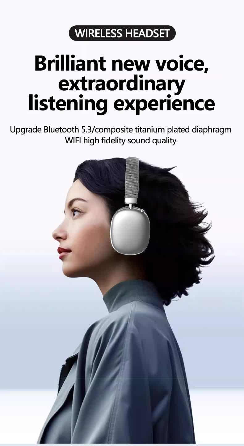 V888-ELOSUNG23018-202503211715-01 Pink Comfortable Over-Ear Headphones - Hi-Fi Sound, Long Battery, Swivel Control - Image 2