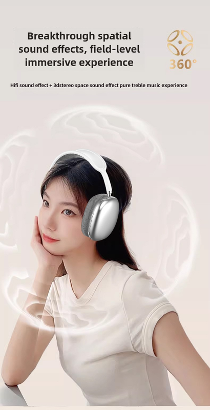 V888-ELOSUNG23025-202503211722-03 Pink Immersive 3D Audio Headphones - Wireless Over-Ear Comfort, Type-C Charging - Image 4