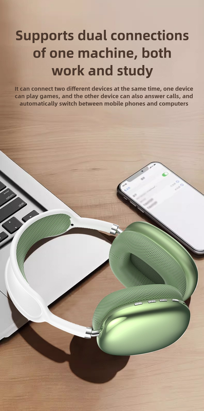 V888-ELOSUNG23025-202503211722-04 Pink Immersive 3D Audio Headphones - Wireless Over-Ear Comfort, Type-C Charging - Image 5